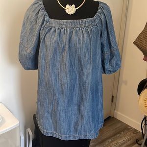 Denim Chambray Top